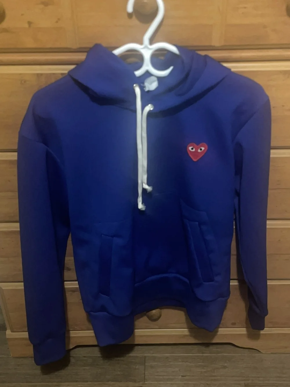 Comme des Garçons Play Blue Hoodie Size S - Picture 2 of 6